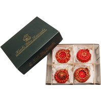 Krebs Glas Lauscha Christbaumschmuck "Glaskugelformen, Breite ca. 5 cm" Weihnachtsdeko rot, Christbaumkugeln aus Glas, Weihnachtsbaumkugel von Krebs Glas Lauscha