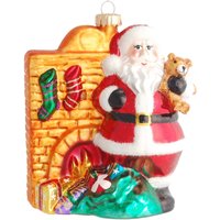 Krebs Glas Lauscha Christbaumschmuck "Santa vor dem Kamin, Weihnachtsdeko, Christbaumschmuck" mundgeblasen Krebs Glas Lauscha Christbaumschmuck "Santa vor dem Kamin, Weihnachtsdeko, Christbaumschmuck" mundgeblasen von Krebs Glas Lauscha