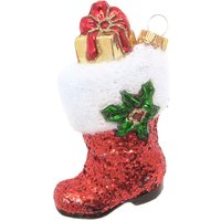Krebs Glas Lauscha Christbaumschmuck "Santas Stiefel, Rot, 9cm", (1 tlg.), Christbaumschmuck aus Glas, mundgeblasen, handgefertigt, Figur von Krebs Glas Lauscha