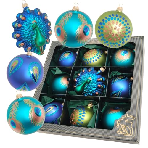 Krebs Glas Lauscha - Christbaumschmuck aus Glas - Christbaumkugeln im Vögeldesign + Vogelfigur - Größe: ca. 8-11 cm - Menge: 9 Stück Krebs Glas Lauscha - Christbaumschmuck aus Glas - Christbaumkugeln im Vögeldesign + Vogelfigur - Größe: ca. 8-11 cm - Menge: 9 Stück von Krebs Glas Lauscha