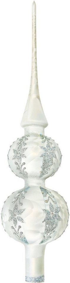 Krebs Glas Lauscha Christbaumspitze KGL03383, Weihnachtsdeko, Christbaumschmuck (1-tlg), aus Glas, mit Dekor von Krebs Glas Lauscha