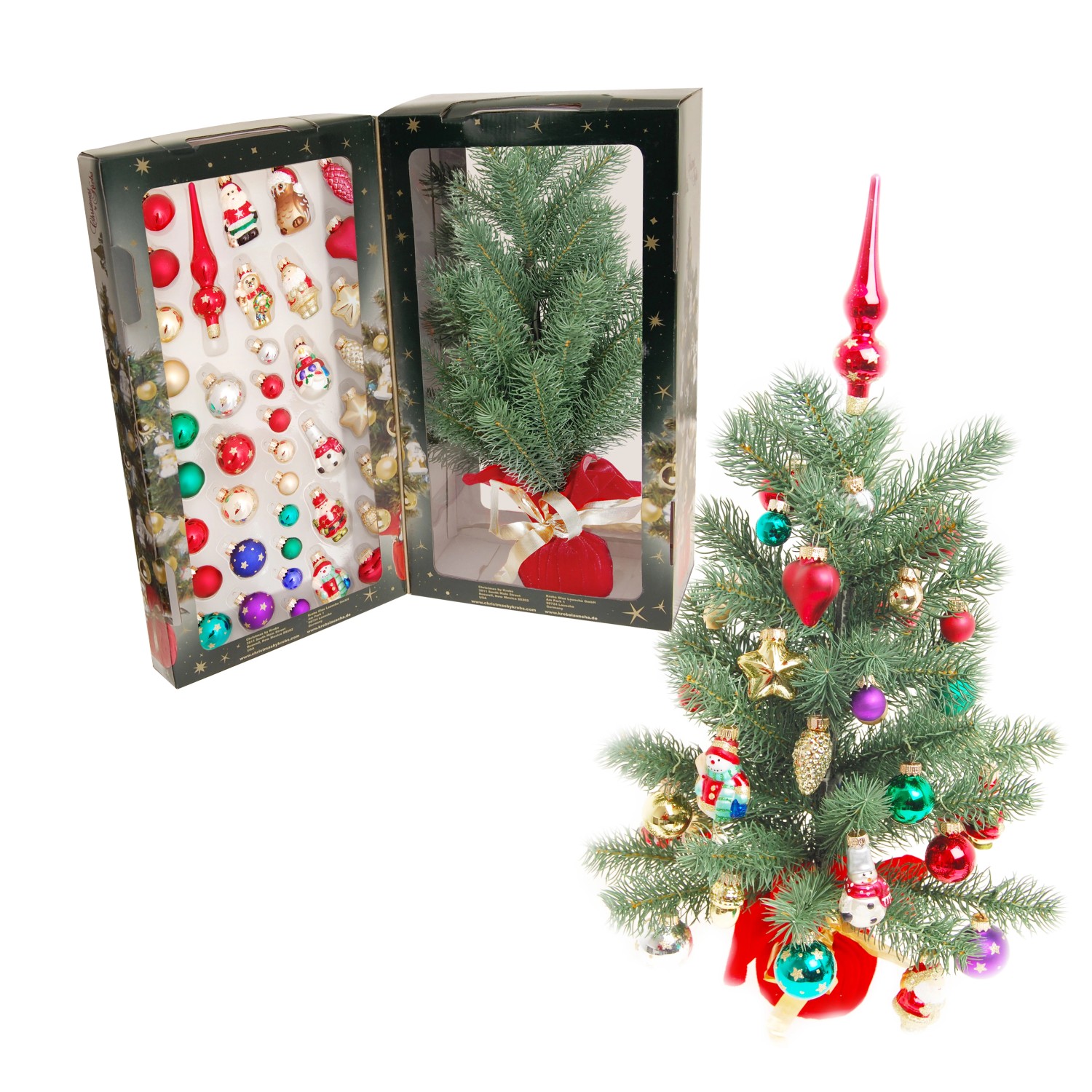 Krebs Glas Lauscha Weihnachtsbaum mit Ornamenten 40-tlg. 45cm Krebs Glas Lauscha Weihnachtsbaum mit Ornamenten 40-tlg. 45cm von Krebs Glas Lauscha
