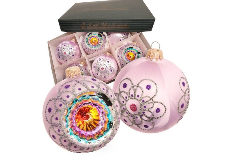 Krebs Glas Lauscha Weihnachtsbaumkugel 6er Set - Reflexkugeln in Violett - ca. 8 cm, edler Christbaumschmuck mit nostalgischem Charakter Krebs Glas Lauscha Weihnachtsbaumkugel 6er Set - Reflexkugeln in Violett - ca. 8 cm, edler Christbaumschmuck mit nostalgischem Charakter von Krebs Glas Lauscha