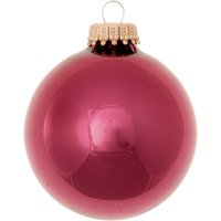 Krebs Glas Lauscha Weihnachtsbaumkugel "CBK79614, Weihnachtsdeko rot, Christbaumschmuck, Christbaumkugeln Glas", (Set, 8 St.), aus Glas von Krebs Glas Lauscha