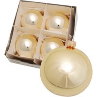 Krebs Glas Lauscha Weihnachtsbaumkugel "Kugelset, mundgeblasen, Ø ca. 8 cm", (Set, 4 St.), Weihnachtsdeko, Christbaumschmuck, Christbaumkugeln aus Glas von Krebs Glas Lauscha
