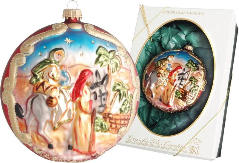Krebs Glas Lauscha Weihnachtsbaumkugel Reise nach Bethlehem (1 St), mundgeblasen von Krebs Glas Lauscha