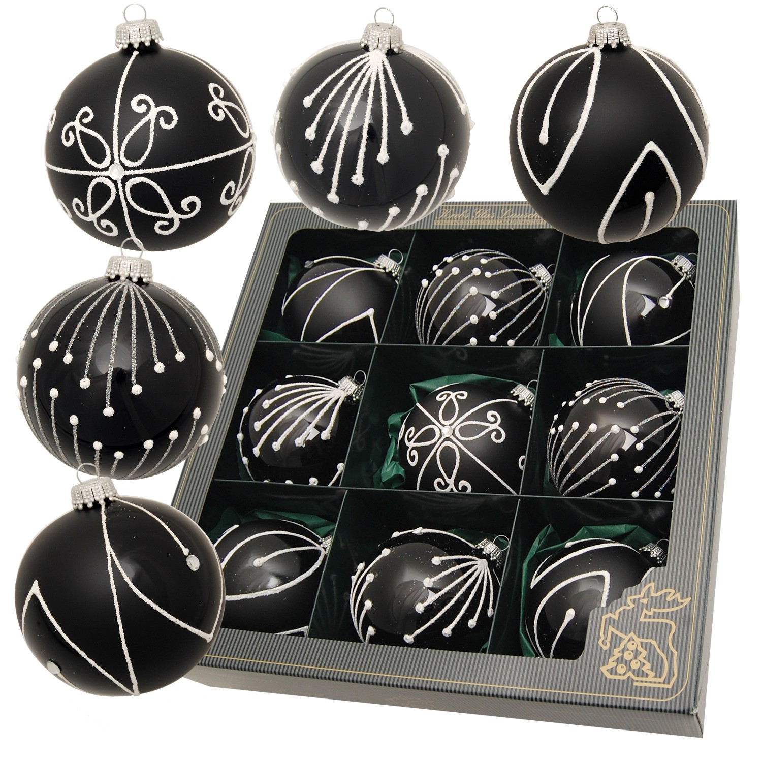 Krebs Glas Lauscha Weihnachtsbaumkugelset 9-tlg. 8cm Krebs Glas Lauscha Weihnachtsbaumkugelset 9-tlg. 8cm von Krebs Glas Lauscha