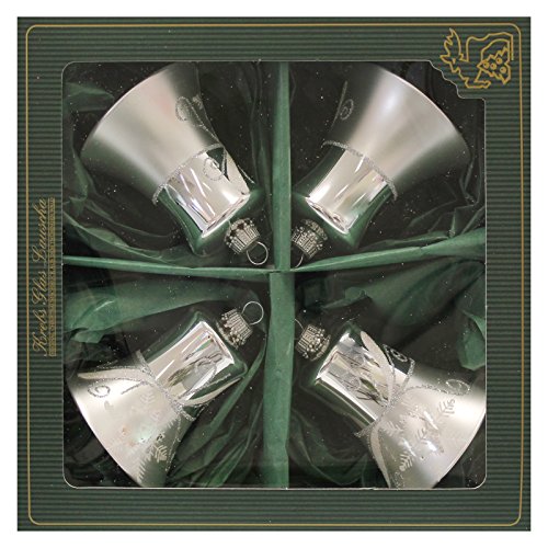 Krebs Glas Lauscha - Weihnachtsdekoration/Christbaumschmuck aus Glas - Glocken - Farbe: Matt Weiß - Menge: 4 Stück - Größe: ca. 7 cm - Made in Germany Krebs Glas Lauscha - Weihnachtsdekoration/Christbaumschmuck aus Glas - Glocken - Farbe: Matt Weiß - Menge: 4 Stück - Größe: ca. 7 cm - Made in Germany von Krebs Glas Lauscha