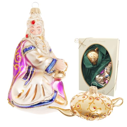 Krebs Glas Lauscha - Weihnachtsdekoration/Christbaumschmuck aus Glas - Märchenschmuck - Motiv: Aladdin und die Wunderlampe - Größe: ca. 12 cm Krebs Glas Lauscha - Weihnachtsdekoration/Christbaumschmuck aus Glas - Märchenschmuck - Motiv: Aladdin und die Wunderlampe - Größe: ca. 12 cm von Krebs Glas Lauscha