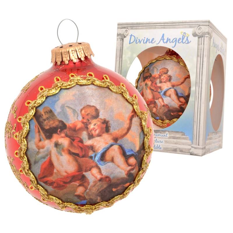 Krebs Glas Lauscha Weihnachtskugel Seidenbild Engelskinder Rot 8cm Krebs Glas Lauscha Weihnachtskugel Seidenbild Engelskinder Rot 8cm von Krebs Glas Lauscha