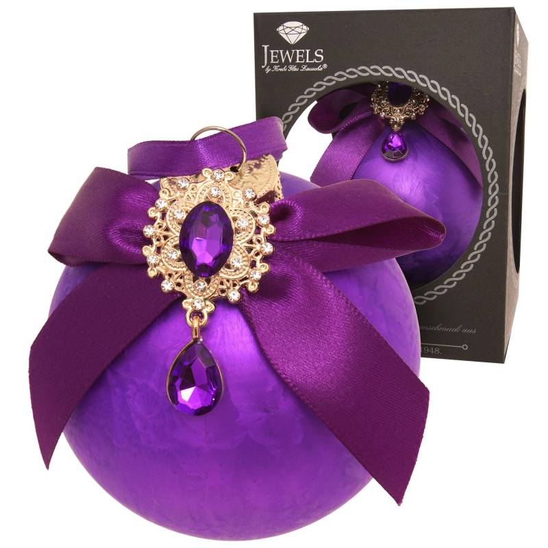 Krebs Glas Lauscha Weihnachtskugel Strassstein Schleife Eisdesign Violett 8cm Krebs Glas Lauscha Weihnachtskugel Strassstein Schleife Eisdesign Violett 8cm von Krebs Glas Lauscha