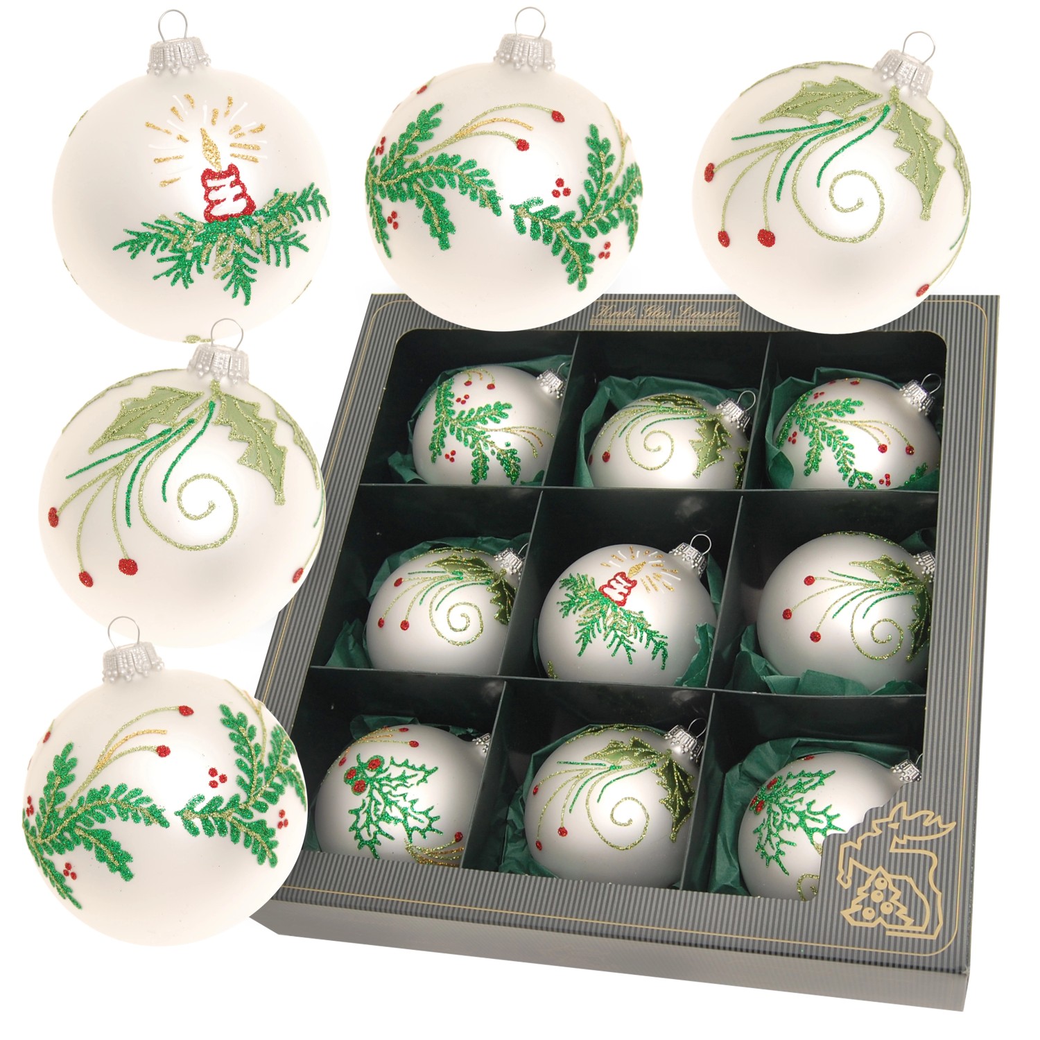 Krebs Glas Lauscha Weihnachtskugeln Distel Weihnachtsnacht 9-tlg. 8cm Krebs Glas Lauscha Weihnachtskugeln Distel Weihnachtsnacht 9-tlg. 8cm von Krebs Glas Lauscha