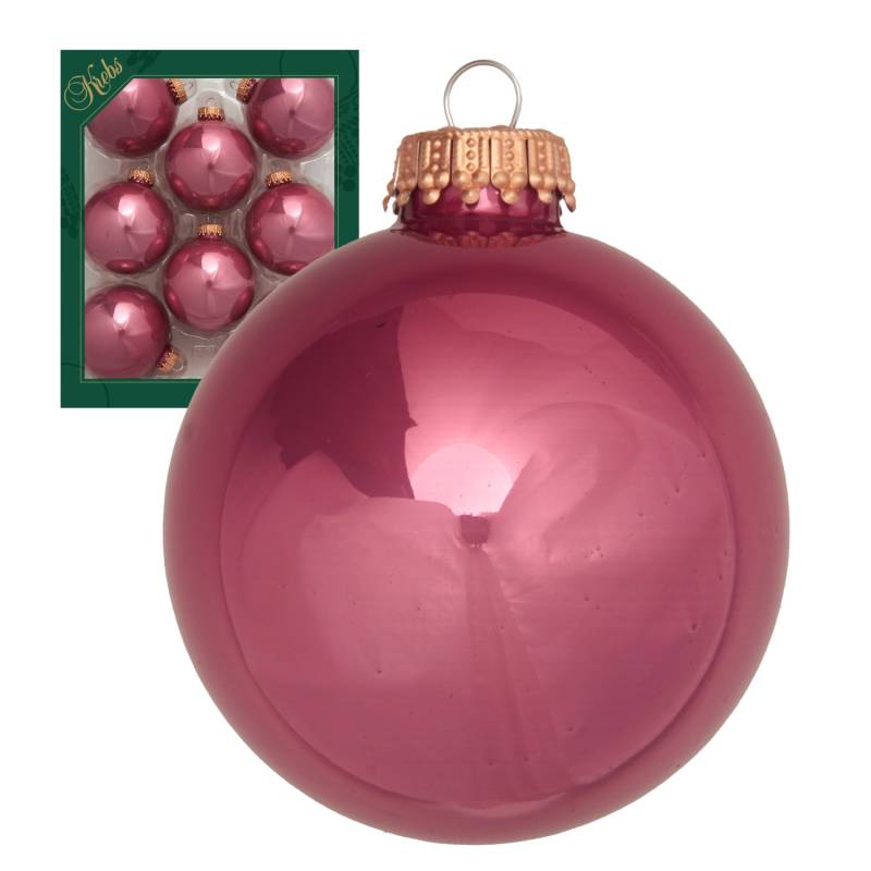 Krebs Glas Lauscha Weihnachtskugeln Pink Glanz Uni 8er-Set 7cm Krebs Glas Lauscha Weihnachtskugeln Pink Glanz Uni 8er-Set 7cm von Krebs Glas Lauscha