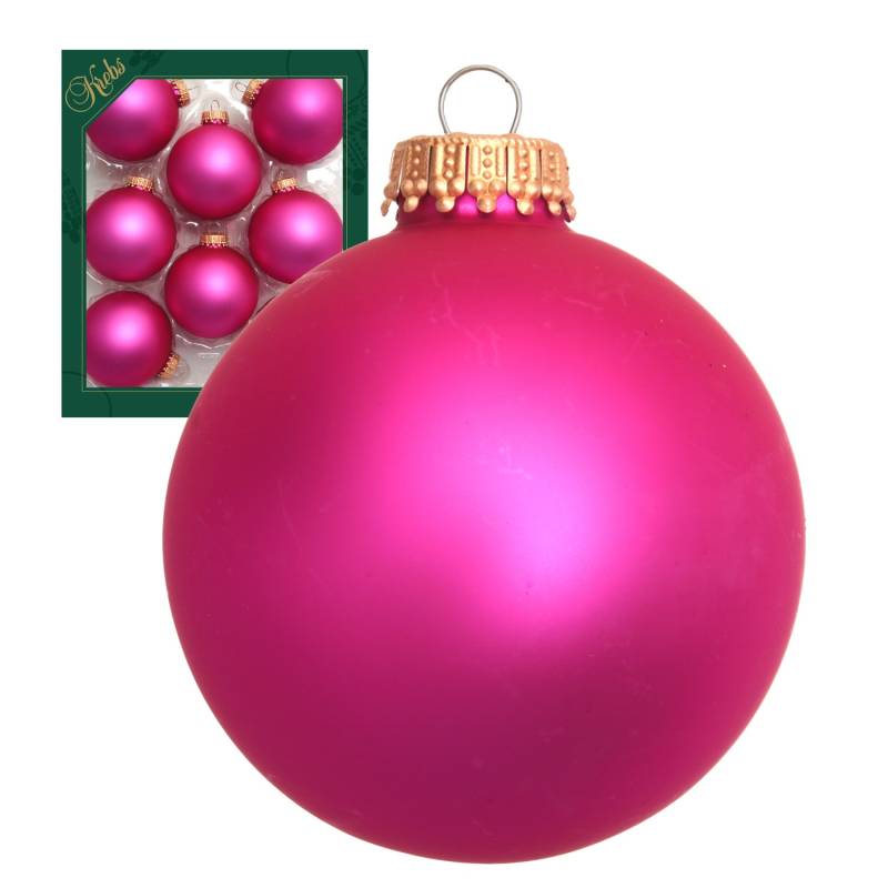Krebs Glas Lauscha Weihnachtskugeln Pink Matt Uni 8er-Set 7cm Krebs Glas Lauscha Weihnachtskugeln Pink Matt Uni 8er-Set 7cm von Krebs Glas Lauscha