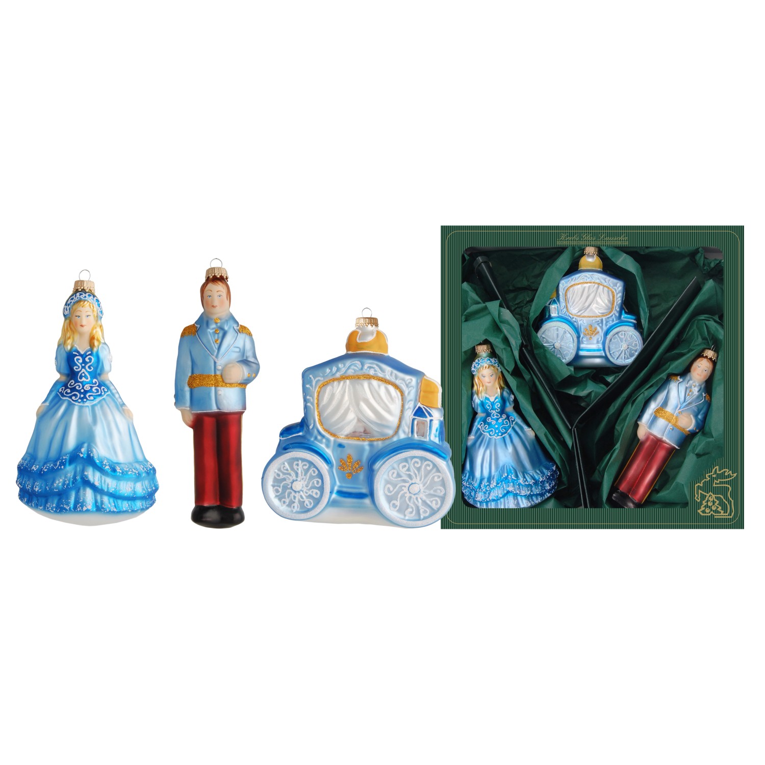 Krebs Glas Lauscha Weihnachtsornamente Cinderella 3-tlg. 12cm Krebs Glas Lauscha Weihnachtsornamente Cinderella 3-tlg. 12cm von Krebs Glas Lauscha