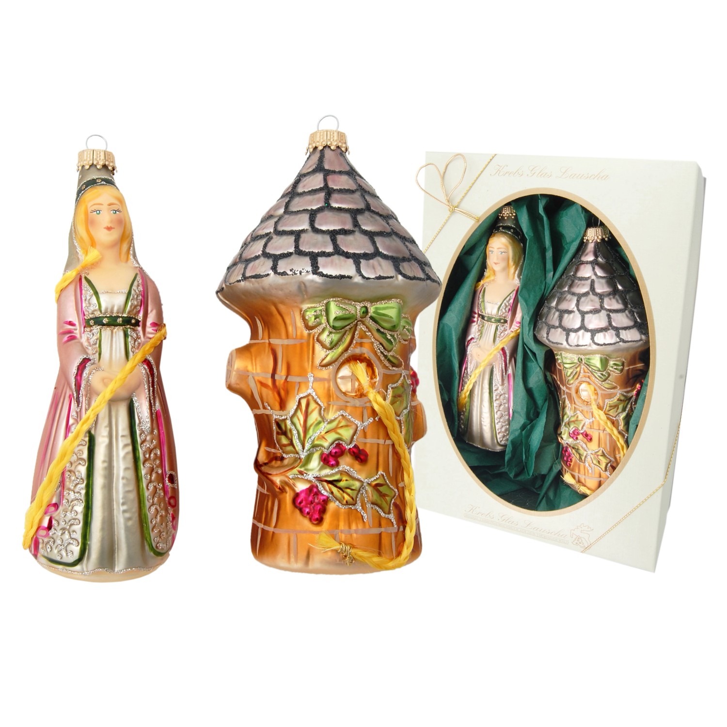 Krebs Glas Lauscha Weihnachtsornamente Rapunzel 2-tlg. 15cm Krebs Glas Lauscha Weihnachtsornamente Rapunzel 2-tlg. 15cm von Krebs Glas Lauscha