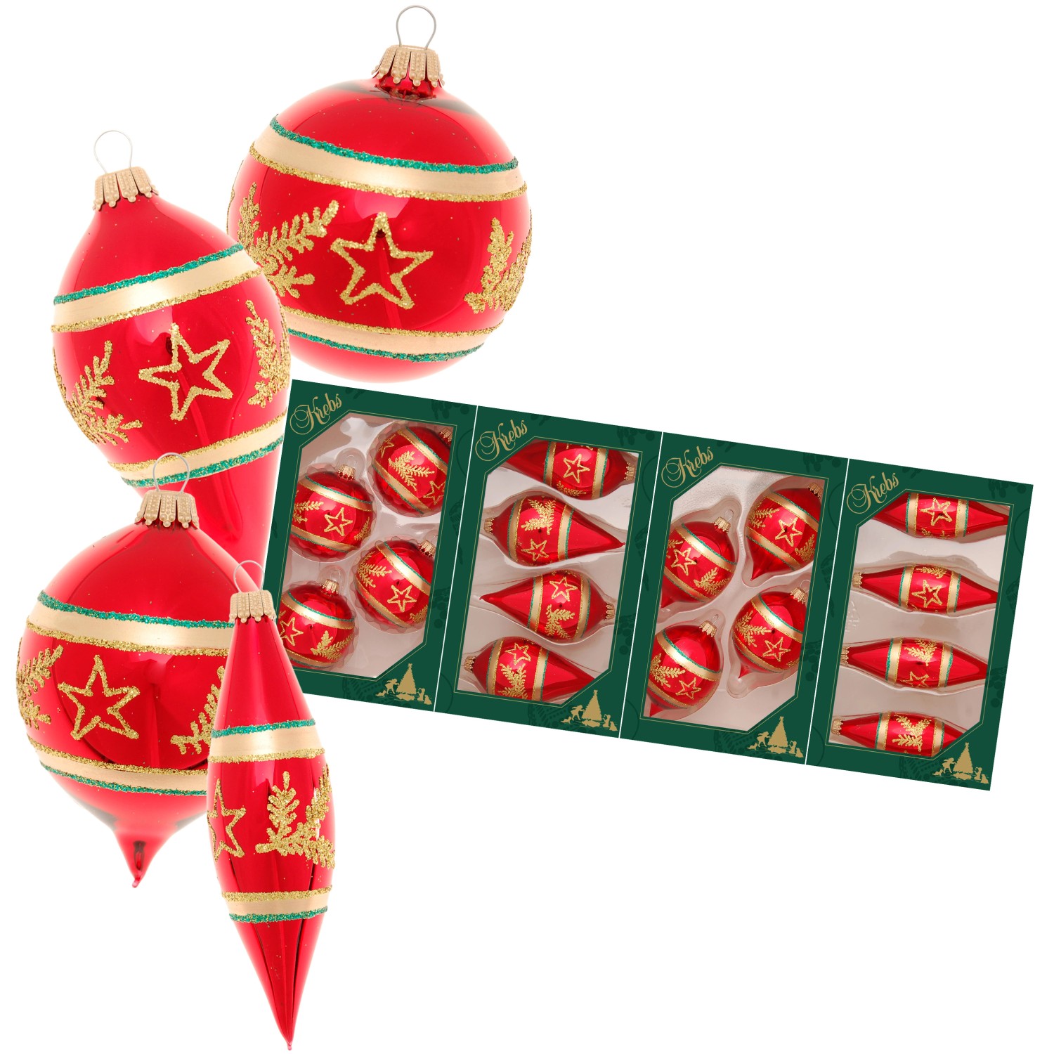 Krebs Glas Lauscha Weihnachtsornamenteset Stern 16-tlg. 7cm Krebs Glas Lauscha Weihnachtsornamenteset Stern 16-tlg. 7cm von Krebs Glas Lauscha