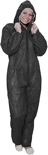 Einwegoverall Schwarz Gr. L/XXL Overall Maleranzug Einweganzug Schutzbekleidung Schutzanzug L 10 Stück von Krefting Tooling