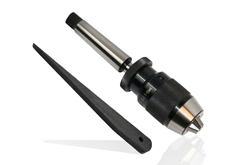 Schnellspannbohrfutter B16 1-16 mm mit MK2 Kegeldorn inkl. Austreiblappen + Austreibkeil Bohrfutter Präzisionsbohrfutter KREFTING TOOLING (MK2) von Krefting Tooling