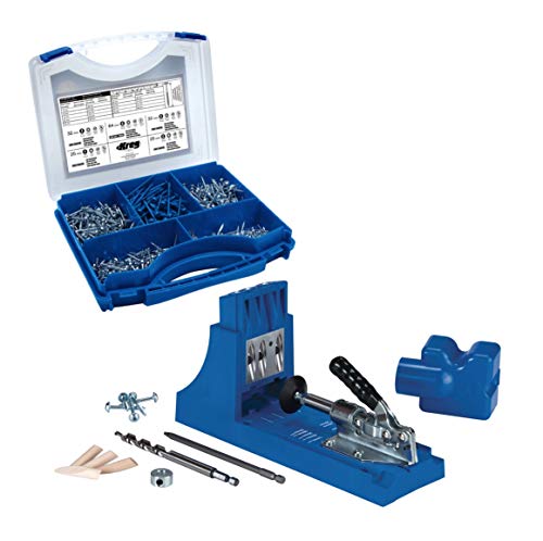 KREG Jig K4 Starter Set (K4) + Pocket-Hole Schrauben Sortiment 675-teilig (SK03) von Kreg