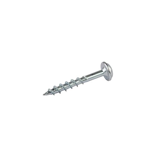 Kreg 926597 Verzinkte Taschenlochschrauben mit Scheibenkopf und Grobgewinde Nr. 8 x 1 1/4 Zoll, 1200er-Pckg, Silber, Pack of 1200, 1200 Stück von Kreg
