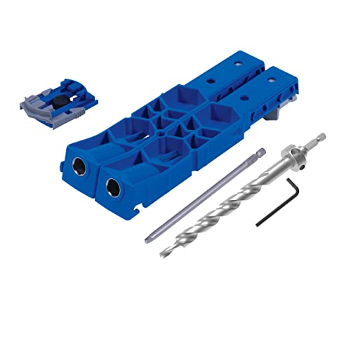 Kreg Pocket Hole Jig XL Set - Bohrschablone für Holzverbindungen, inkl. Stufenbohrer & Klemmadapter - Verschraube Holzbauteile bis 90x90 mm von Kreg