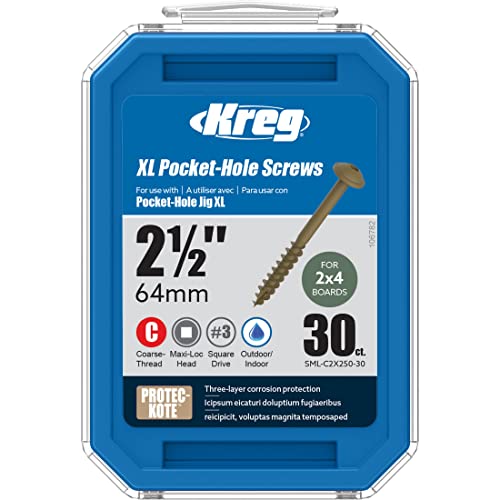 Kreg Tool Company sml-c2 X 250–30 HD Pocket Loch Schrauben 30 ct Kreg Tool Company sml-c2 X 250–30 HD Pocket Loch Schrauben 30 ct von Kreg