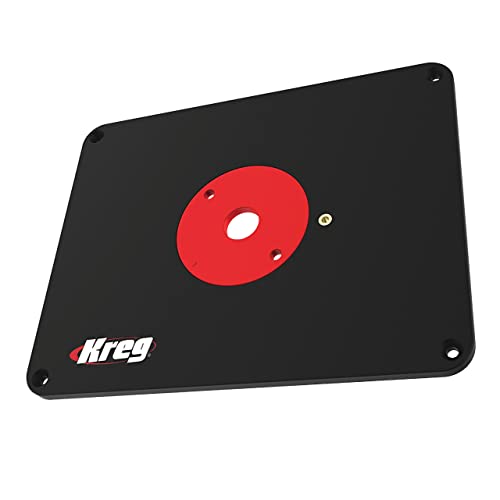 Kreg Tool Präzisions-Frästisch-Einsatzplatte mit Level-Loc Ringen (nicht vorgebohrt) (PRS4038) von Kreg
