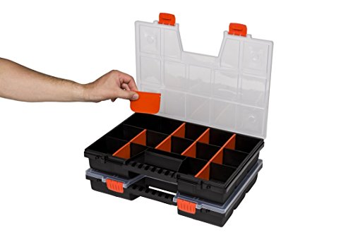 2 Stück XL Organizer mit variablen Einteilern und max. 14 Fächern pro Organizer. Maße ca. 39 x 29 x 6,5 cm 2 Stück XL Organizer mit variablen Einteilern und max. 14 Fächern pro Organizer. Maße ca. 39 x 29 x 6,5 cm von Kreher