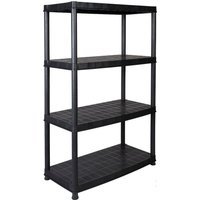 Kunststoff Steckregal 18" mit 4 Böden und hoher Tragkraft in Schwarz von Kreher