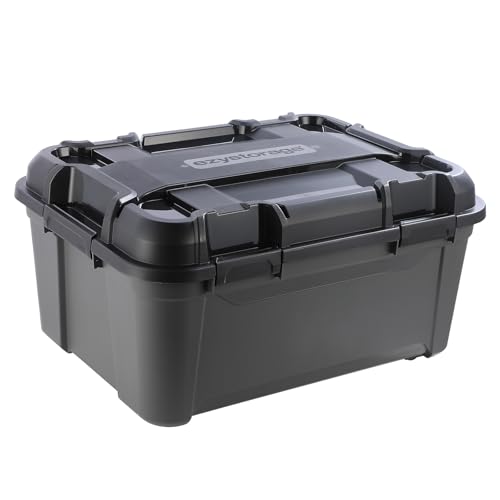 Kreher® Lagerbox Aufbewahrungsbox Bunker Tough mit Deckel und Silikondichtung (IP67/IPX7). Aus robustem Kunststoff in verschiedenen Größen. Ideal für feuchte Räume, Keller, Garage, Camping uvm. (120L) von Kreher