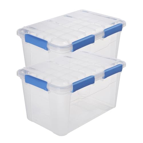 Kreher® Wasserdichte Aufbewahrungsbox mit Deckel und Silikondichtung (IP67). Aus robustem Kunststoff in verschiedenen Größen. Ideal für feuchte Räume, Keller, Garage, Camping uvm. (2, 50 Liter) von Kreher