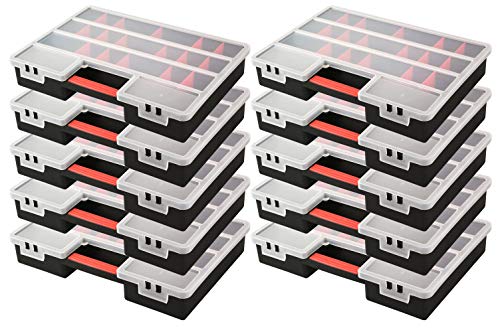 Kreher 10 Stück XL Sortimentskasten, Organizer mit 21 variablen Einteilern pro Box. Maße BxTxH in cm: 46 x 32 x 8 cm, SPAR SET Kreher 10 Stück XL Sortimentskasten, Organizer mit 21 variablen Einteilern pro Box. Maße BxTxH in cm: 46 x 32 x 8 cm, SPAR SET von Kreher