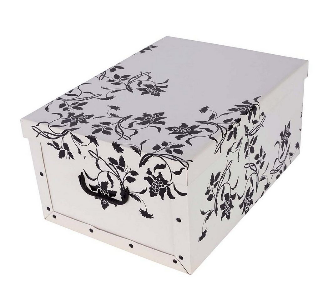 Kreher Aufbewahrungsbox Aufbewahrungsbox, Dekokarton - Motiv: Blumen Barock, Weiss Kreher Aufbewahrungsbox Aufbewahrungsbox, Dekokarton - Motiv: Blumen Barock, Weiss von Kreher