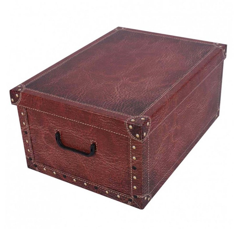Kreher Aufbewahrungsbox Aufbewahrungsbox, Dekokarton - Motiv: Leder Rot Kreher Aufbewahrungsbox Aufbewahrungsbox, Dekokarton - Motiv: Leder Rot von Kreher