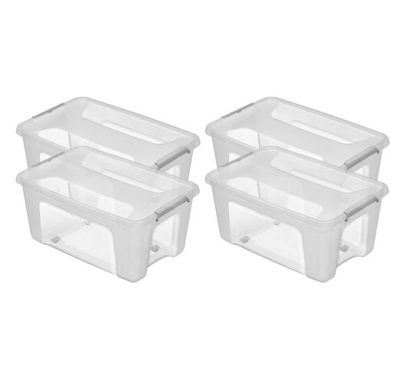 Kreher Aufbewahrungsbox Prime mit Deckel und Rollen (Größe wählbar) (4 St) von Kreher