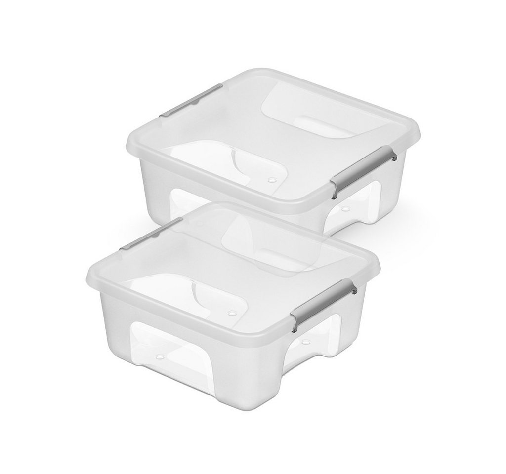Kreher Aufbewahrungsbox 'Prime Store' mit Deckel in Transparent (Stück/Größe wählbar) (2 St) von Kreher