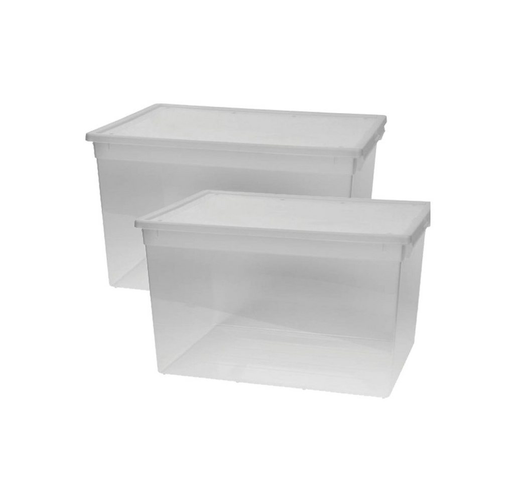 Kreher Aufbewahrungsbox Set: 2 x XXL Aufbewahrungsbox aus transparentem Kunststoff Kreher Aufbewahrungsbox Set: 2 x XXL Aufbewahrungsbox aus transparentem Kunststoff von Kreher