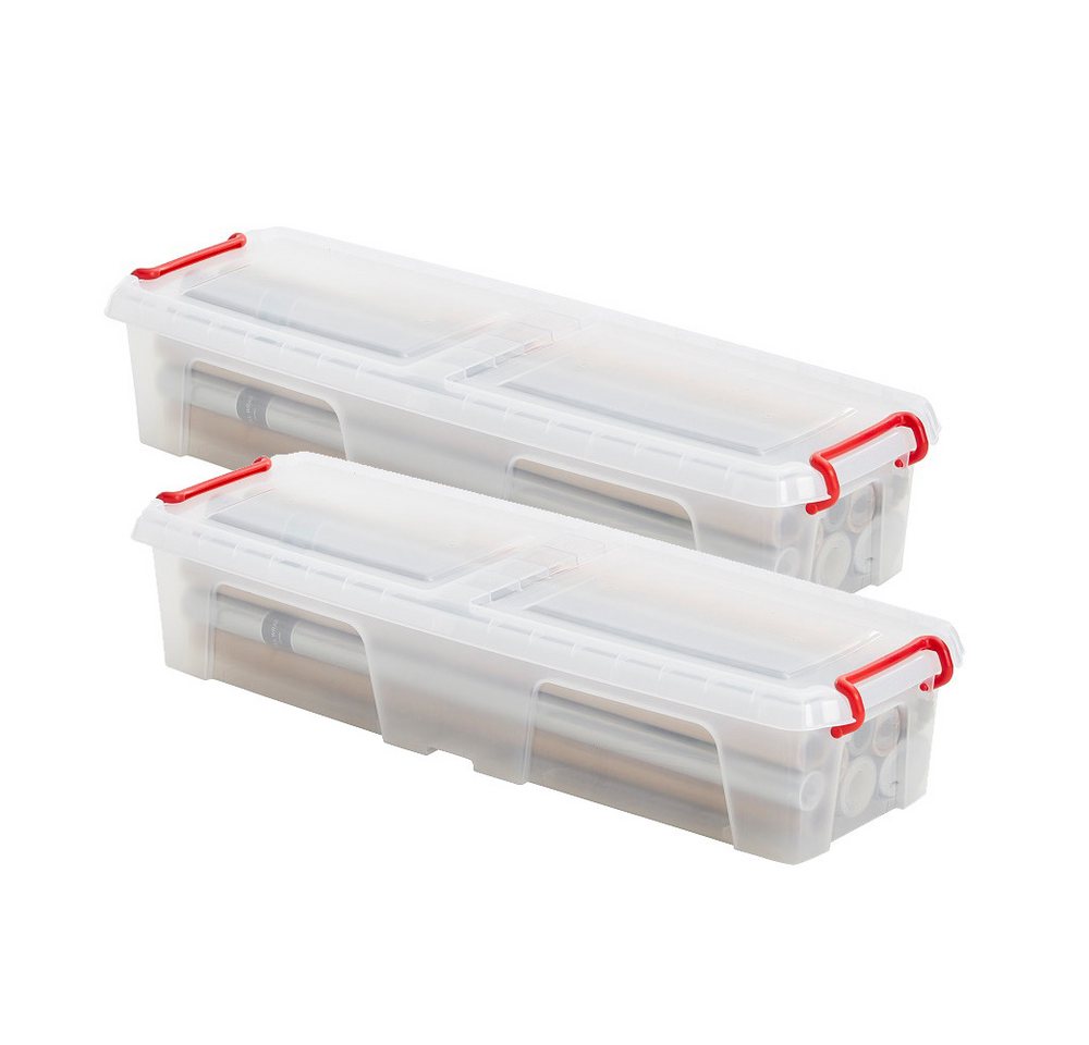 Kreher Aufbewahrungsbox Weihnachtlicher Geschenkpapierbox 20 Liter (2 St) von Kreher