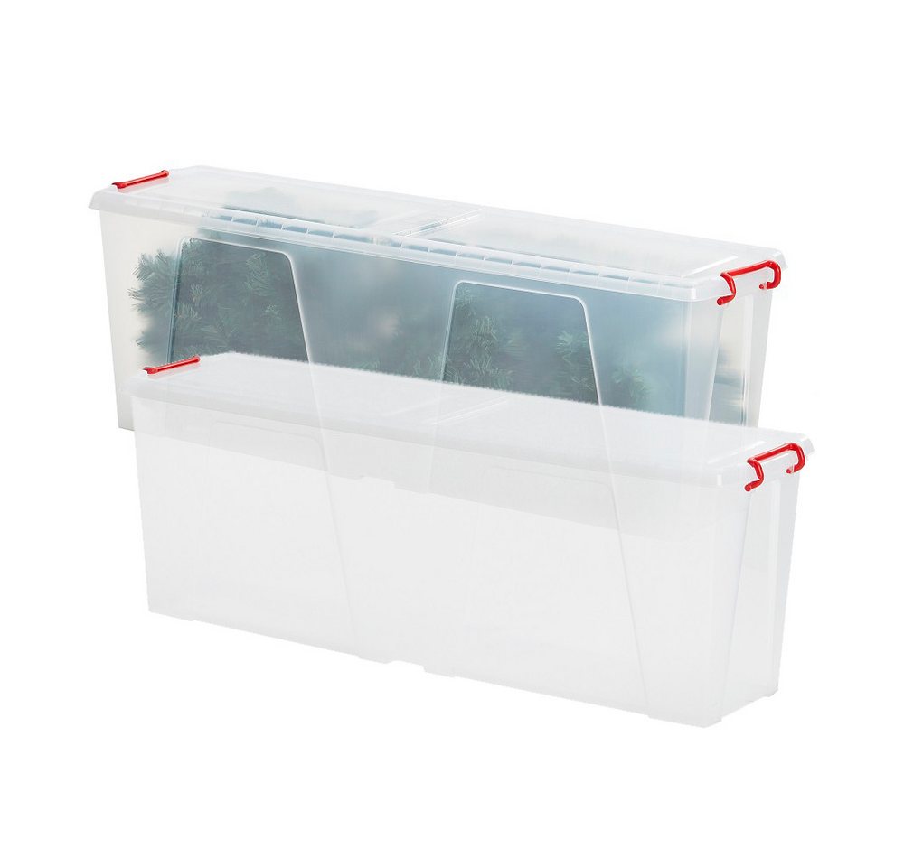 Kreher Aufbewahrungsbox 'Weihnachtsbaumbox' 110 Liter in Transparent (Menge wählbar) (2 St) von Kreher