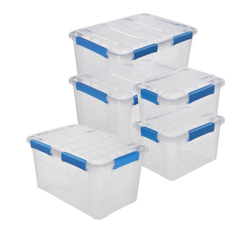 Kreher Aufbewahrungsbox mit Deckel 'IP67' wasserdicht & staubdicht, transparent (Set wählbar) von Kreher