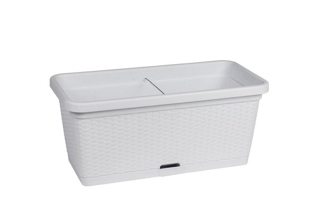 Kreher Blumenkasten Rollbarer Blumenkasten in Rattan-Optik, Breite 80 cm (Farbe wählbar) von Kreher