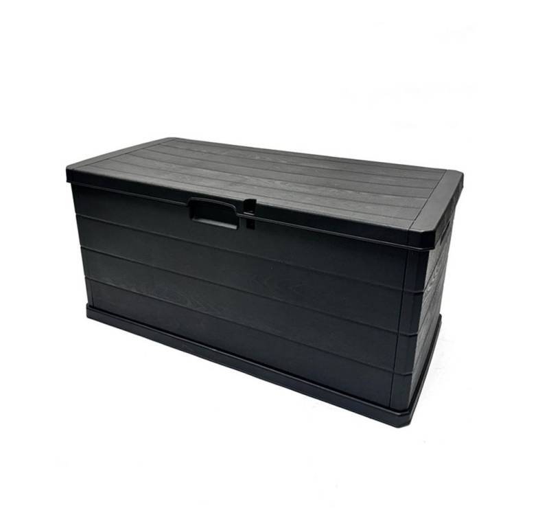 Kreher Kissenbox XXL mit 340 Liter Fassungsvermögen in Holz Optik (Anthrazit) von Kreher