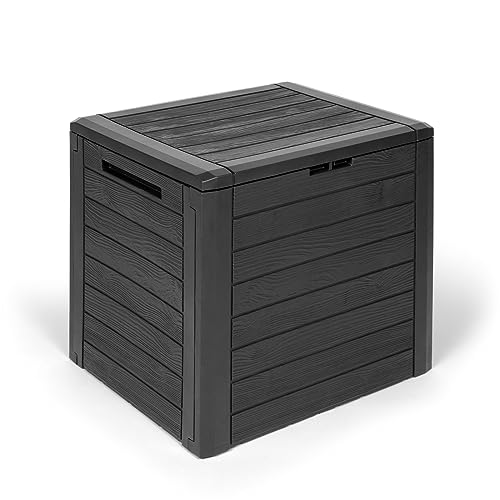 Kreher Kompakte Kissenbox/Aufbewahrungsbox in Anthrazit mit 140 Liter Volumen. Robust, abwaschbar und einfach im Aufbau! von Kreher