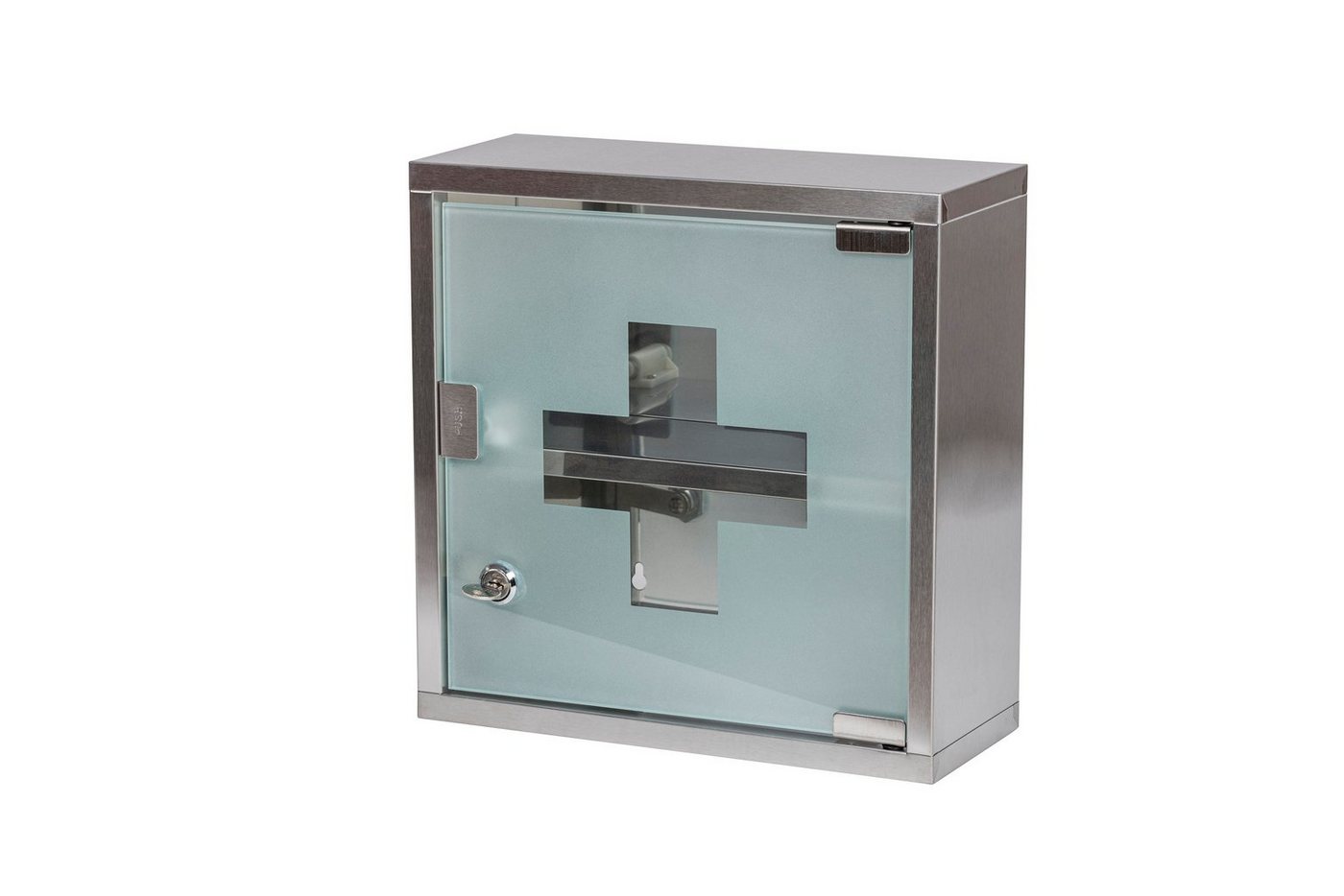 Kreher Medizinschrank aus Stahl mit einer Glastür (30x12x30 cm) von Kreher