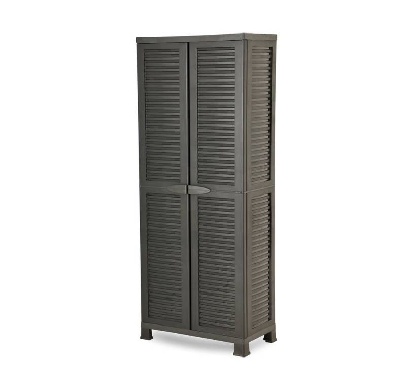 Kreher Mehrzweckschrank 'STAR' aus Kunststoff mit 3 Einlegeböden in Schwarz von Kreher