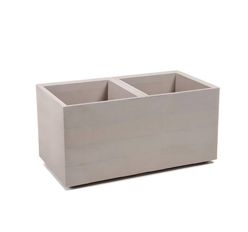 Kreher Pflanzkübel 'Eco' Holz Optik mit Rollen (Farbe wählbar) (1 St) von Kreher