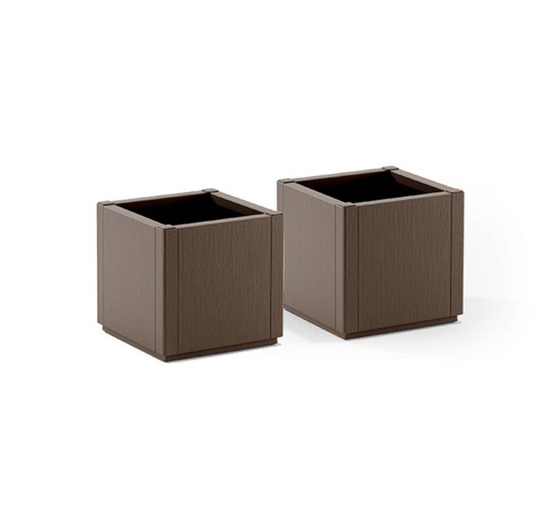 Kreher Pflanzkübel 'Ethica' in strukturierter Optik schmale Version (Farbe/Set wählbar) (2 St) von Kreher