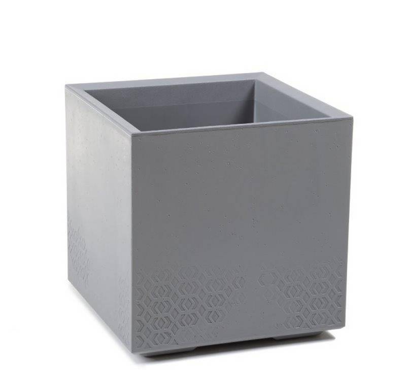 Kreher Pflanzkübel Pflanzkasten Karo mit Rollen in Beton Optik von Kreher
