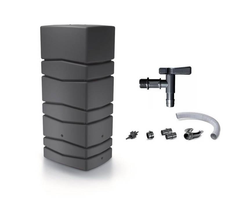 Kreher Regentonne XXL Wassertank "AQUA TOWER" 650 Liter in GLATTER OPTIK mit Füllautomat, 650 l von Kreher